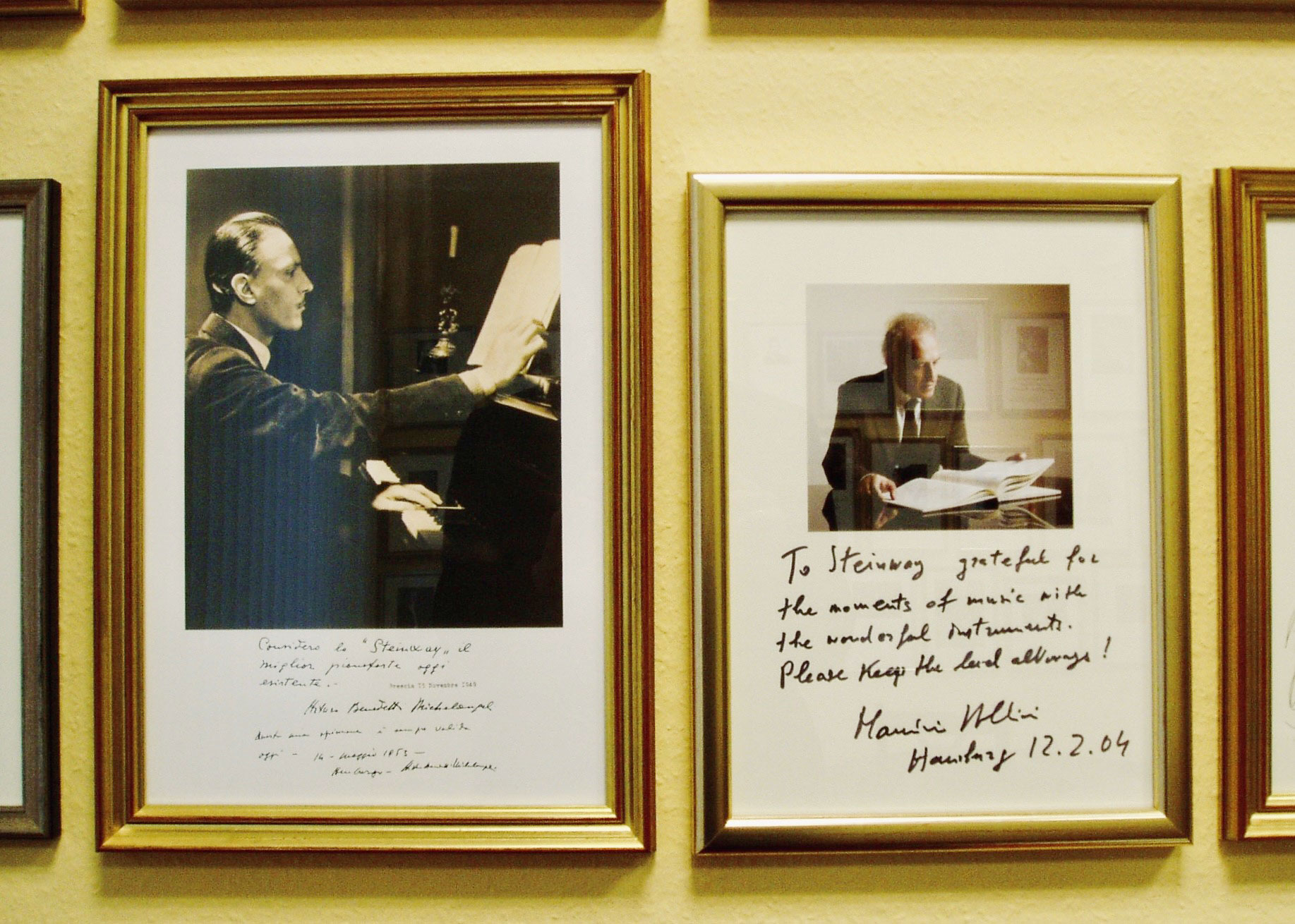 Maurizio Pollini Steinway Widmung